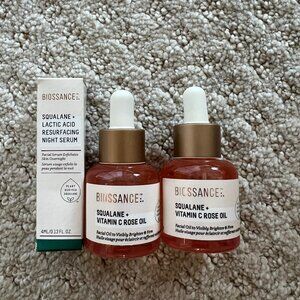 Biossance travel size oil and lactic acid